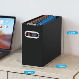 Oterri File Organizer, Small Storage Box, Cardboard File Folder Organizer, Collapsible File Box, Hanging File Organizer for Letter Size, Portable File Box, Only Box (Multi color,8 Packs)