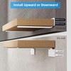 Shelf Brackets, Heavy Duty Floating Shelf Brackets 8-Inch Long, 6-Pack