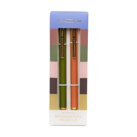 DesignWorks Ink Boxed Set of 2 Stylish Mechanical Pencils with Refills, Green + Chili
