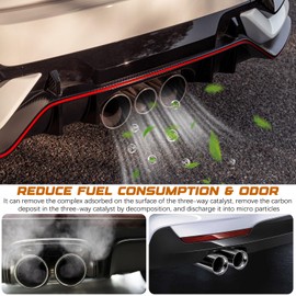 2PCS Catalytic Converter Cleaner, Catalytic System Cleaner, Auto Parts Engine Cleaner, Fuel and Exhaust System Cleaner Exhaust Pipe Carbon Deposit Cleaner for Gas and Diesel Car (120 ML)