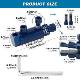 Broken Pipe Extractor Tool, Faucet Removal Tool with Water Claw for 1/2'' 3/4'' 1'' Pipes, Multi-Purpose Bolt Extractor Set for Broken Tap, Bolt, Nipple, Screw Remover
