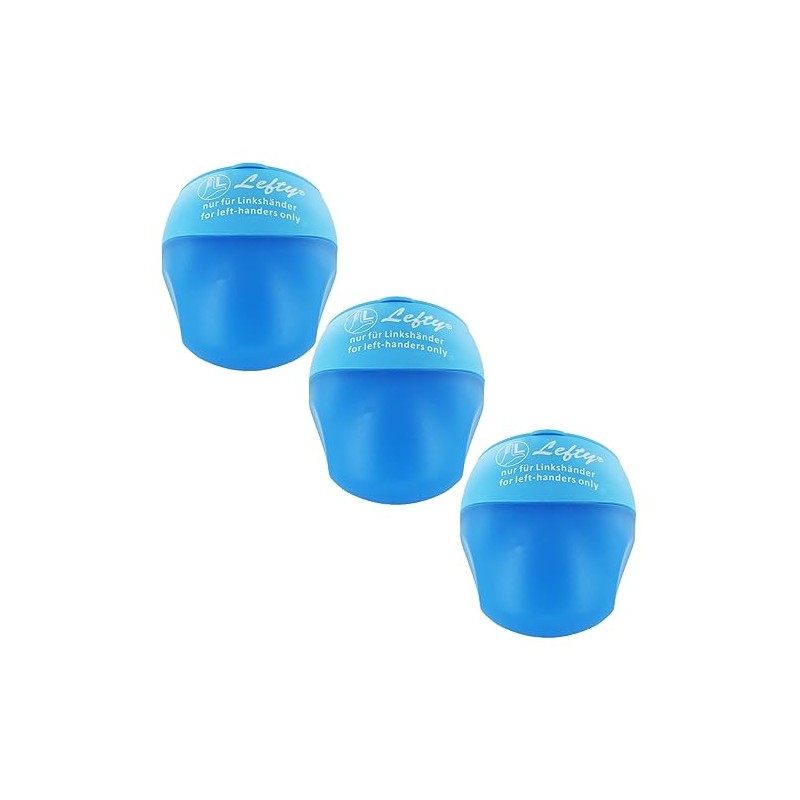 KUM AZ105.34.16-B - Left-Handed Buddy Sharpener, Pack of 3, Blue,
