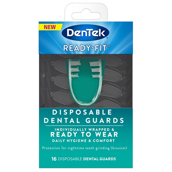 DenTek Ready-Fit Disposable Dental Guards for Nighttime Teeth Grinding, Clear/no color, 16 Count (Pack of 1)