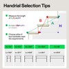 VIVOSUN Outdoor Handrail, 5 Step Stair Handrai, 69" x 36"