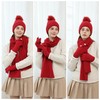 Double Couple Winter Beanie Hat Scarf Gloves Set for Women