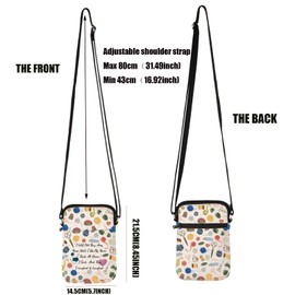 PXTIDY Yarn Storage Bag Knitting Project Crossbody Bag Knitter Sewing Lover Travel Crossbody Purse Quilting Crochet Gift, beige, S