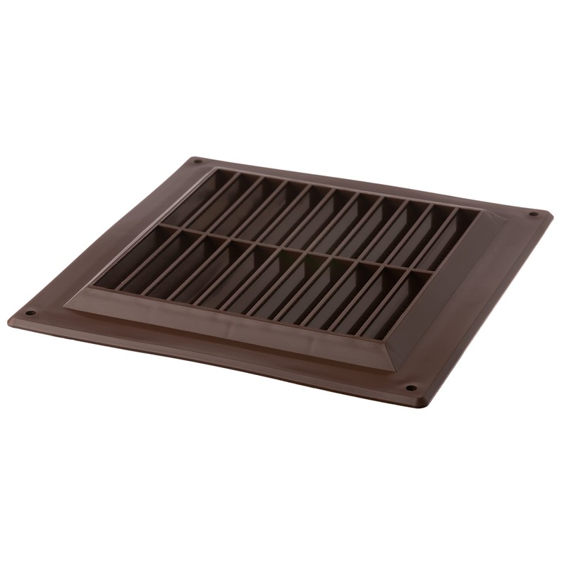 150 x 150 mm Brown Plastic Ventilation Grille – Exhaust