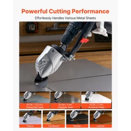 VEVOR Metal Shear Cutter Drill Attachment Sheet for Stainless Steel Aluminum