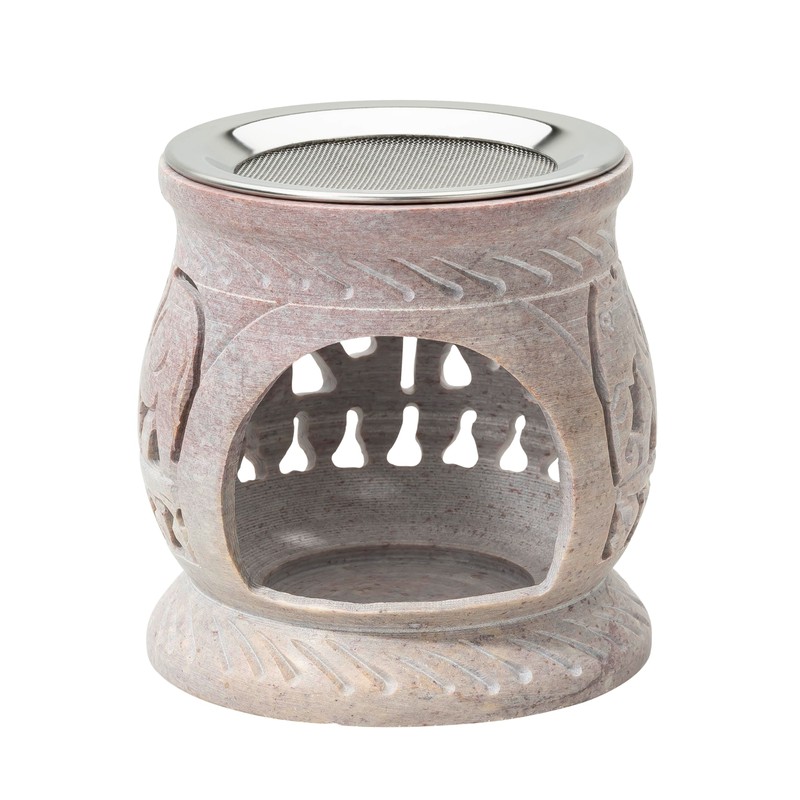 MaMeMi Smoking Warmer Made of Soapstone with Strainer [Height 8.5