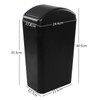 Ortodayes 14 L Swing Lid Trash Can, Plastic Waste Bin
