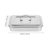 Nail Display Tray Stainless Steel Tray Box with Lid Soaking