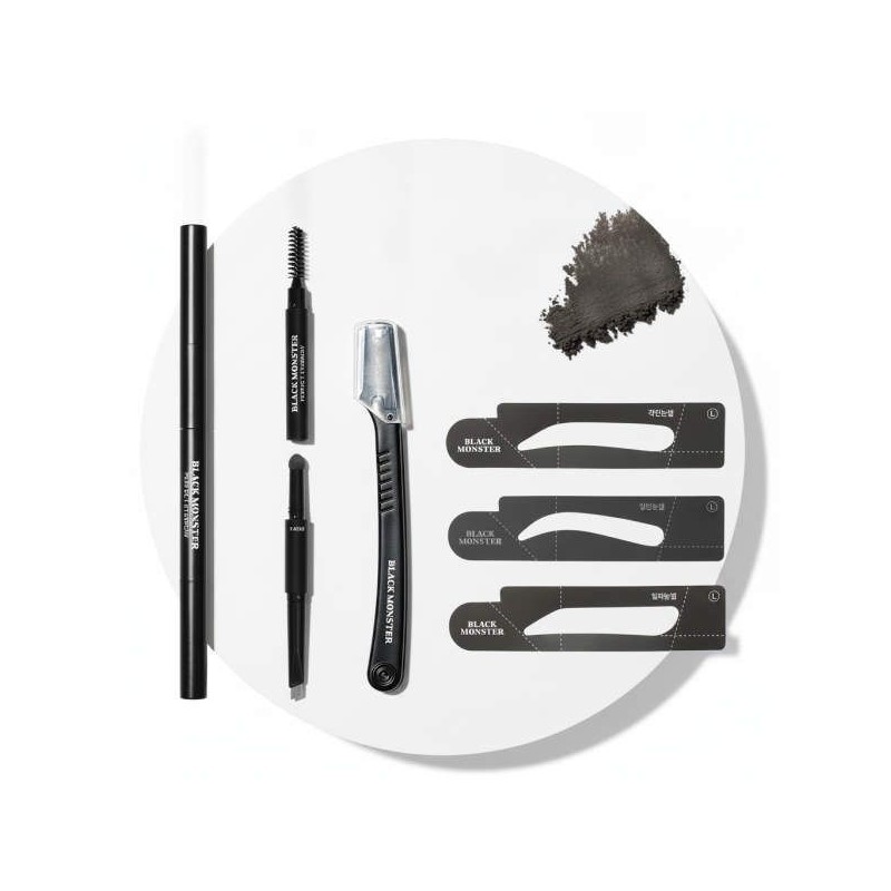 BLACKMONSTER 5in1 All-in-One Perfect Eyebrow Kit 1435033 Black / BLACKMONSTER