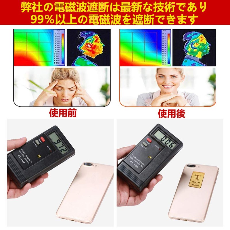 WAKARIGO Electromagnetic Wave Prevention Sheet, Electromagnetic Wave Prevention Seal, 99.9%