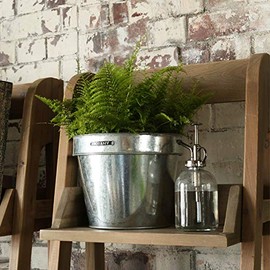 Dulton Garden Supplies Galvanized Pot Cover Height 10.2 inches (260 mm) Top Diameter 10.2 inches (260 mm) GALVANIZED POT COVER K865-1095-26