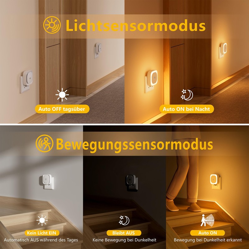 YUNLEX Night Lights, Pack of 2 Brightness Dimmable Night Light