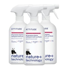 ATTITUDE All-Purpose Cleaner, EWG Verified, Plant- and Mineral-Based Ingredients, Vegan, Pink Grapefruit, 27.1 Fl Oz (Pack of 3)