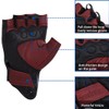 Harssidanzar Mens Gloves Half Finger Goatskin Leather Motorcycle Gloves GM037UK,