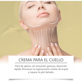 Crema para Cuello Reafirmante, Crema Reafirmante para el Cuello, Tighten and Lift With Double Roller Massage,Puede Eliminar las Arrugas del Cuello, Reducir las Arrugas y la Papada.