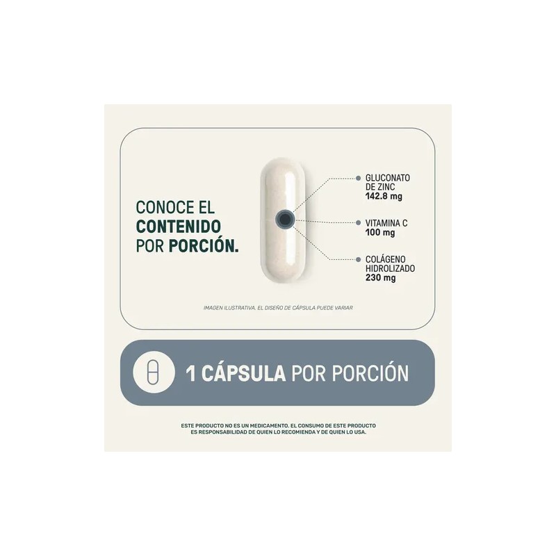 Zinc Vitamina Life360 Zin Blend 240 Cápsulas Colageno Sabor