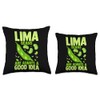 Lima Bean Funny Planting Vegetable Seeds Throw Pillow