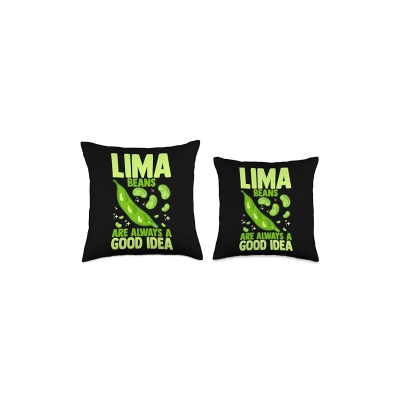 Lima Bean Funny Planting Vegetable Seeds Throw Pillow