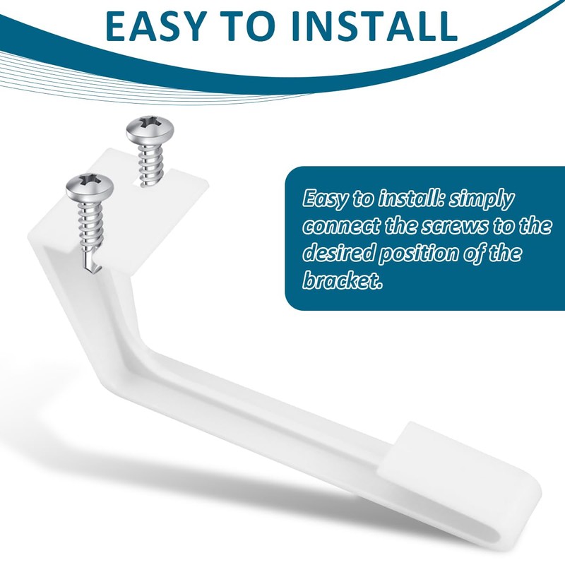 NOOTO 4 Pack White RV Curtains Holder for Camper Windows