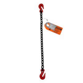 Chain Sling - 5/16" x 10' Single Leg with Grab Hooks - Grade 80