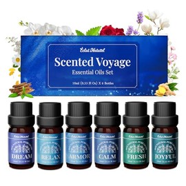 Essential Oil Set, Blended Essential Oils for Diffusers for Home Candle & Soap Making, Scented Voyage with Six Scents for Aromatherapy & Humidifiers, 6 x 10ml