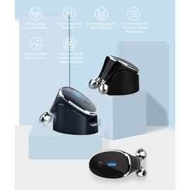 VARELLI Microcurrent-Facial-Device, Microcurrent Facial Massager Roller, Face Sculpting Tool, Face Massager for Instant Face Lift, Skin Tightening, Wrinkle Removal, Anti Aging Tool, Black