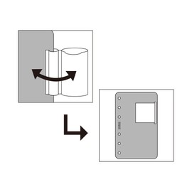 Noritsu Petite Pagem Personal Organizer Refill, Mini 6, Rotating Pen Holder PRF4002