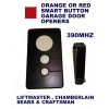 CHAMBERLAIN COMPATIBLE REMOTE Raynor Garage Door Opener Comp Remote Control  For Red & Orange Smart Button