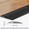 Trimold Carpet to Tile Floor Transition Strip, Black Self-Adhesive Threshold