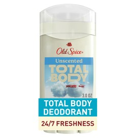 Old Spice Whole Body Deodorant Stick for Men, Aluminum Free, Unscented, 24/7 Odor Protection, 24/7 Lasting Freshness, Dermatologist Tested, Gentle on Skin, Safe to Use All Over, 3.0 oz