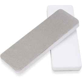 DMD Mini Pocket Knife Sharpener - Double-Sided Diamond & Ceramic Sharpening Stone | Portable 400 Grit Tool for Knives, Scissors, and Outdoor Survival Gear