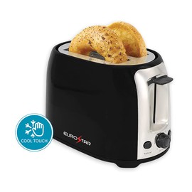 EUROSTAR Cool Touch Wide-Slot 2-Slice Toaster (BLACK)
