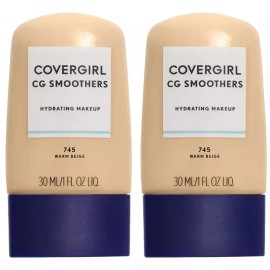 COVERGIRL Pack of (2) New CoverGirl Smoothers Liquid Make Up, Warm Beige 745, 1-Ounce