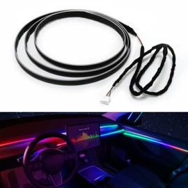 Dreamcolor Acrylic Interior Car LED Strip Light 14-inch, which fit for dreamcolor Main Controller Connects and sub-Controller kit (not Including), Not Applicable dreamcolor 5 in 1(Single Controller)