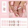 Christmas Press on Nails Short Square Nails Press ons with