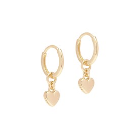 Ted Baker Harrye Tiny Heart Huggie Hoop Earrings For Women (Gold)