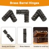 uxcell 50Pcs Invisible Brass Barrel Hinges, 4x17mm, Black, Modern, Unfinished,