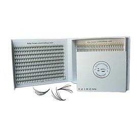 5D 600 Wispy Premade fans 0.07 Mixed Lengths 9-16mm 1000 fans Volume loose Lashes C D Curl Handmade Fan eyelash extensions Kimeyelashes promade fan (5D FishTail - Curl D)