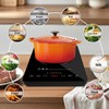 portable induction cooktop.120°F~465°F Crystal Glass Surface Countertop Electric Cooktop1800W. Automatic heat