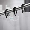 Qulable Shower Curtain Rings, 12 Pcs Plastic Hooks Drop-Shape Rings