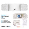 SPECTSUN 2 Packs Led Emergency Light White, Adjustable Square Head