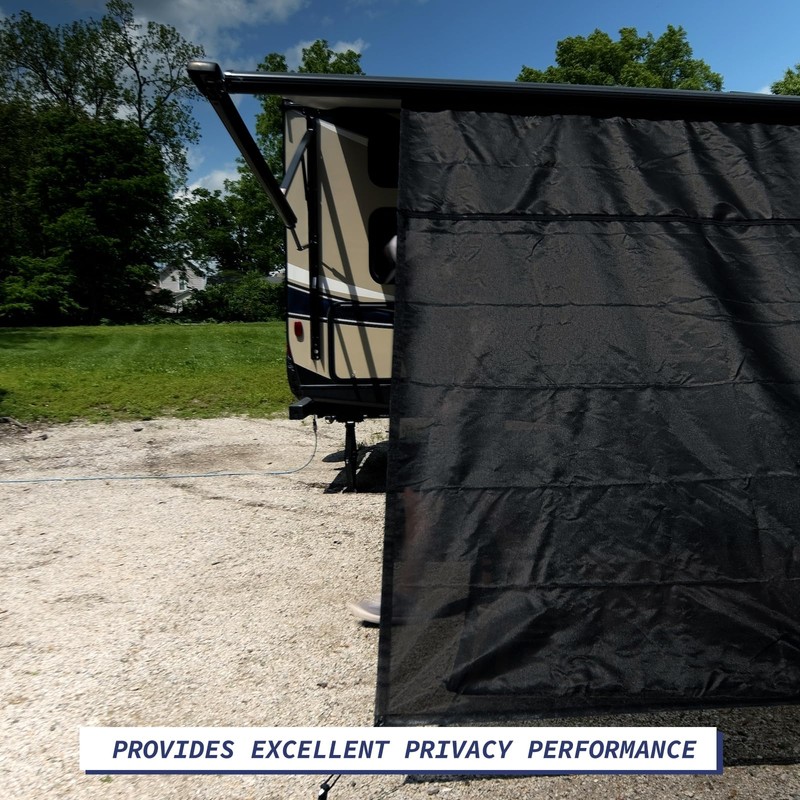 NAIMORUI RV Awning Shade Screen with Zipper, 8'X14'3" RV Awning