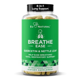 Breathe Inhaler Support Supplement – Sinus, Lungs, Open & Clear Airways – Seasonal Nasal Health, Bronchial Wellness, Healthy Chest – Quercetin, Vitamin D, Bromelain Pills – 60 Vegetarian Soft Capsules