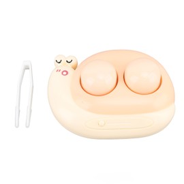 Contact Lens Cleaner Machine Snail Shape Portable Battery Powered One Button Start Contact Lens Cleaning Case Pink