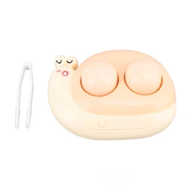 Contact Lens Cleaner Machine Snail Shape Portable Battery Powered One Button Start Contact Lens Cleaning Case Pink