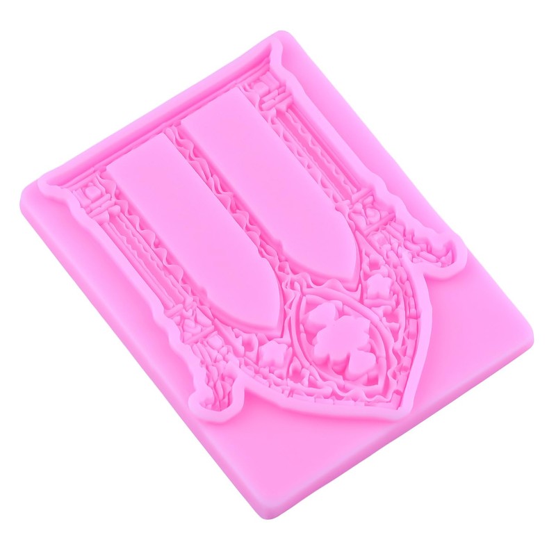 MIYAHOUSE Gothic Castle Gate Silicone Molds Window Fondant Mold Set