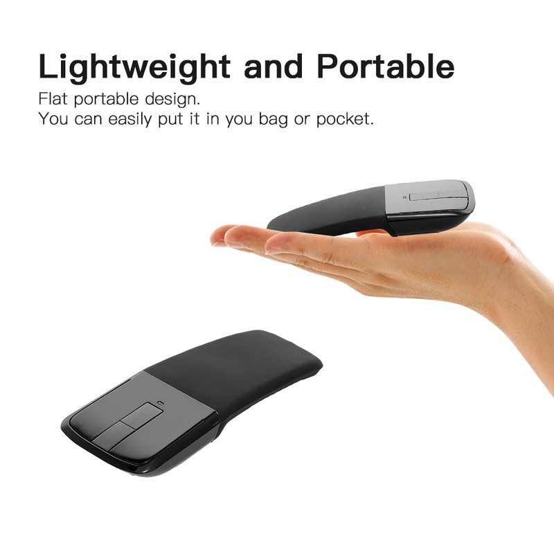 2.4G Wireless Mouse with USB Arc Mouse with Touch Function